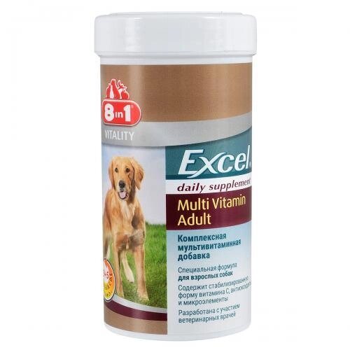 Вітаміни 8in1 Excel «Multi Vitamin Adult» для дорослих собак, 70 шт (мультивітамін) від компанії ZooVet - Інтернет зоомагазин самих низьких цін - фото 1