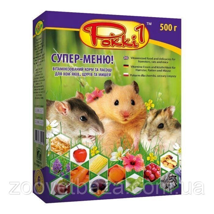 Вітамінізований корм для хом'яків, пацюків Роккі-1 Супер-Меню 500 г від компанії ZooVet - Інтернет зоомагазин самих низьких цін - фото 1