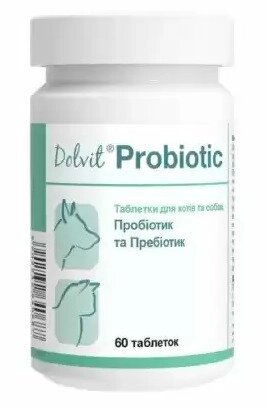 Вітамінно-мінеральна добавка для собак Долвіт Пробиотик (Dolvit Probiotic) 60 таблеток Дольфос (Dolfos) від компанії ZooVet - Інтернет зоомагазин самих низьких цін - фото 1