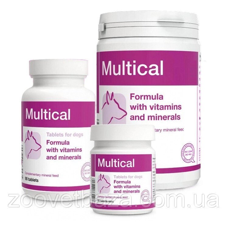 Вітамінно-мінеральна добавка для собак Multical Mini, 90 таб. від компанії ZooVet - Інтернет зоомагазин самих низьких цін - фото 1
