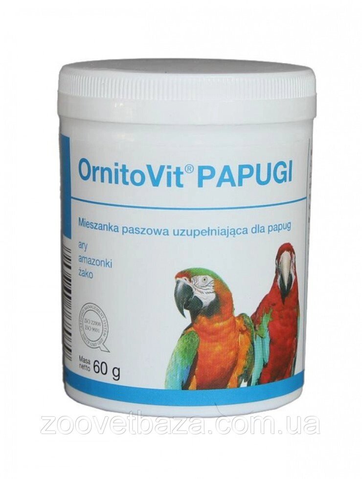 Вітамінно-мінеральна добавка для великих папуг Dolfos OrnitoVit Parrots, 60 г від компанії ZooVet - Інтернет зоомагазин самих низьких цін - фото 1