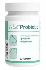 Вітамінно-мінеральна добавка для собак Долвіт Пробиотик (Dolvit Probiotic) 60 таблеток Дольфос (Dolfos)