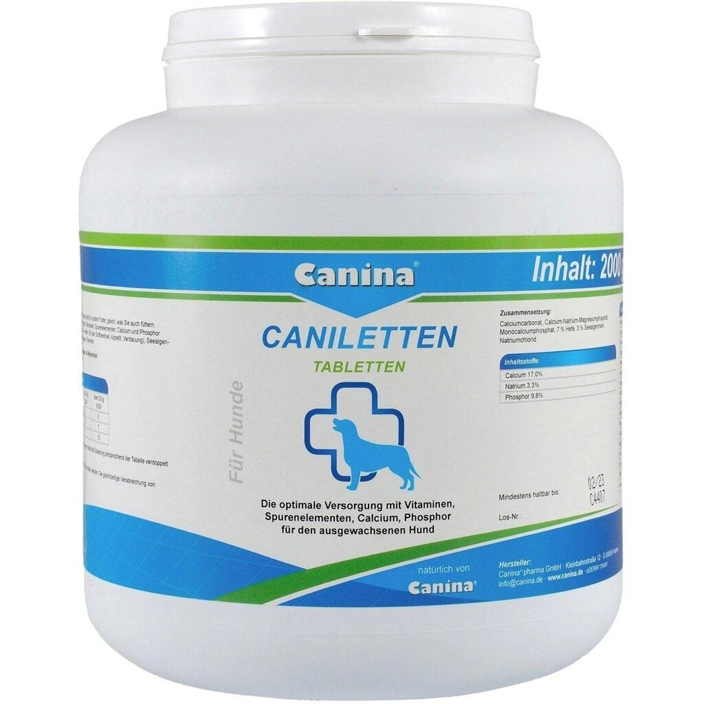 Вітамінно-мінеральний комплекс Canina Caniletten для собак, 1000 таблеток (2000 г) від компанії ZooVet - Інтернет зоомагазин самих низьких цін - фото 1