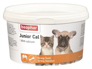 Вітаміни Beaphar Junior Cal (Юніор Каль) харчова добавка для цуценят та кошенят 200 г 10321