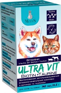 Вітаміни Ультра Віт Біотин та Таурін для собак та котів 0,5 мл 140 шт, Modes