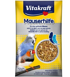 Вітаміни Vitakraft "Mauserhilfe" для хвилястих папуг та екзотичних птахів (під час линьки), насіння 20 г