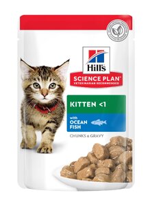 Вологий корм для кошенят і кішок Хіллс Hill’s SP Kitten у період вагітності та лактації з океанічною рибою, 85 г термін