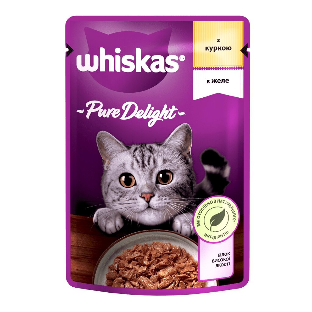 Whiskas (Віскас) Pure Delight з куркою у желе для дорослих кішок 85 г від компанії ZooVet - Інтернет зоомагазин самих низьких цін - фото 1