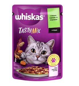 Whiskas (Віскас) Tasty Mix з ягням, куркою та морквою в соусі 85 г