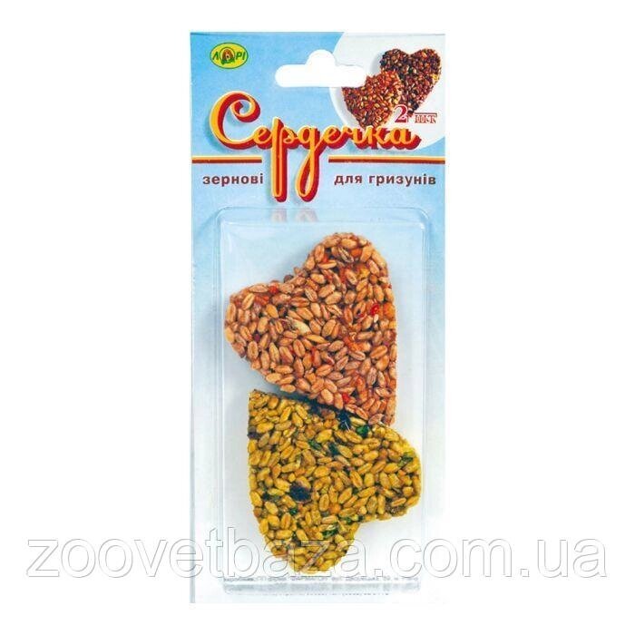 Зернові сердечка для гризунів від компанії ZooVet - Інтернет зоомагазин самих низьких цін - фото 1