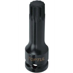 Голівка ударна toptul spline м16 L77мм 1/2" KADB1616L