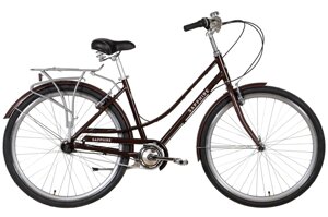 Алюмінієвий міський велосипед 28" для жінок і чоловіків, 3 швидкості SAPPHIRE PH 2022 коричневий
