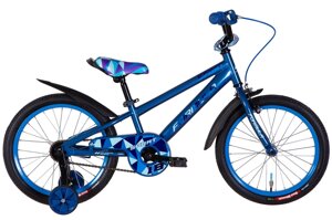 Дитячий 2-колісний велосипед ST 18" Formula SPORT рама- з крилом Pl 2022 для хлопчиків від 4 до 7 років, синій