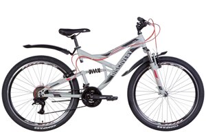 Двопідвіс гірський дорослий велосипед 26" 21 швидкісний CANYON AM2 Vbr 202, сіро-чорний (м)