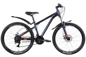 Гірський сталевий велосипед 26" Discovery хардтейл з дисковими гальмами TREK AM DD 2022 синьо-чорний (м)
