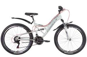 Гірський дорослий велосипед двопідвіс 26" на сталевій рамі ATLAS AM2 Vbr 2022 світло-сірий (м)