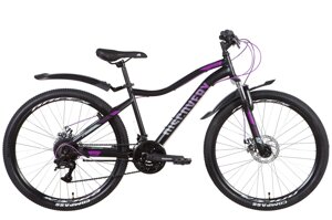 Гірський жіночий велосипед 26" Discovery на сталевій рамі, 21 швидкість KELLY AM DD 2022, чорно-фіолетовий (м)