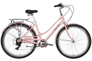 Міський алюмінієвий велосипед із заниженою рамою 28" на 7 швидкостей SAPPHIRE 2022, рожевий