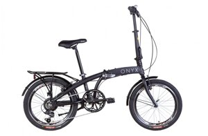 Міський складаний велосипед 20 дюймів для дорослих AL 20" Доріжник ONYX чорний