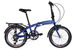 Міський складаний велосипед 20 дюймів для дорослих AL 20" ONYX синій
