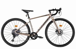 Гравійний шосейний велосипед із дисковими гальмами 28" GR-80 DD алюмінієвою рамою 2022, бежевий із сірим M (165-180см)
