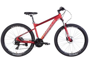 Якісний підлітковий велосипед гірський AL 27.5" алюмінієвий F-1 AM HDD рама — 2022 червоний