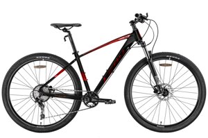 Чоловічий гірський МТВ велосипед 29" Leon хардтейл TN-60 AM Hydraulic lock out HDD, чорний з червоним (м)