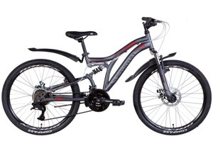 Надійний підлітковий велосипед двопідвіс 21 швидкість сталевий 24" Discovery ROCKET AM2 DD 2022