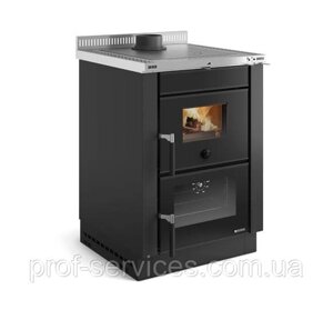 Невелика вбудована кухонна піч на дровах NORDICA Vicenza Evo black — 6 кВт