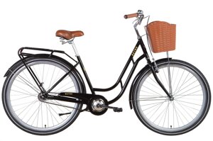 Одношвидкісний сталевий велосипед для міста та села 28" Dorozhnik RETRO 2022 регулювання керма та сідла, чорний