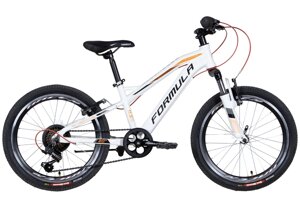 Спортивний дитячий велосипед AL 20" Formula BLACKWOOD AM Vbr рама — 2022 алюмінієвий, білий