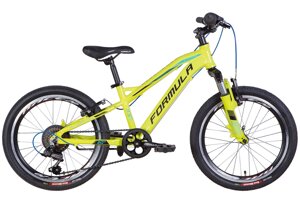 Спортивний дитячий велосипед AL 20" Formula BLACKWOOD AM Vbr рама — 2022 алюмінієвий, жовтий