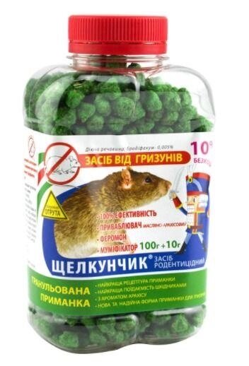 Гранули від щурів і мишей Лускунчик з арахісовим 110 г від компанії Agrofarmer - фото 1