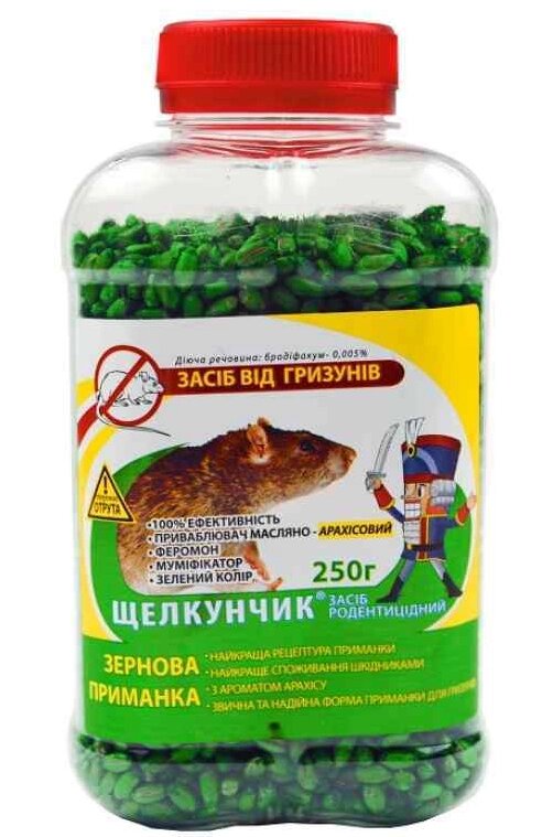 Гранули від щурів та мишей Луcкyнчик з арахісовим 250 г від компанії Agrofarmer - фото 1