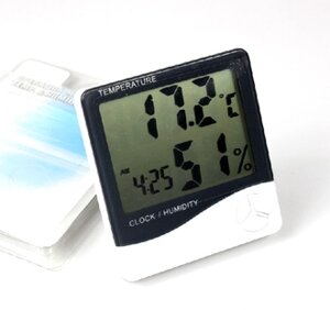 3в1 Термометр-Годинник-Вологомір з виносним датчиком 10,5x9.8x2,3 см