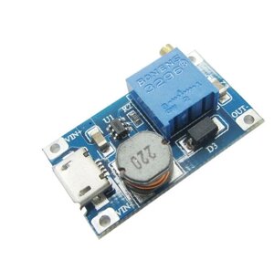 Підвищуючий перетворювач, модуль DC-DC MT3608 (micro USB)