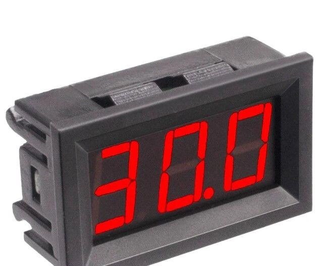Вольтметр цифровий в корпусі DC 0-100V - Червоний від компанії Agrofarmer - фото 1