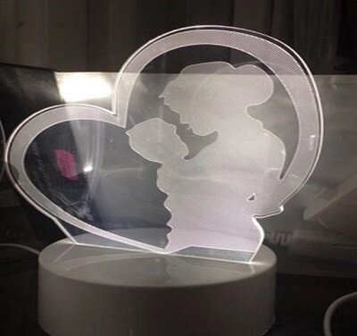 3D світильник зі світлодіодною панеллю 7 варіантів підсвічування від компанії Інтернет магазин "Megamaks" - фото 1