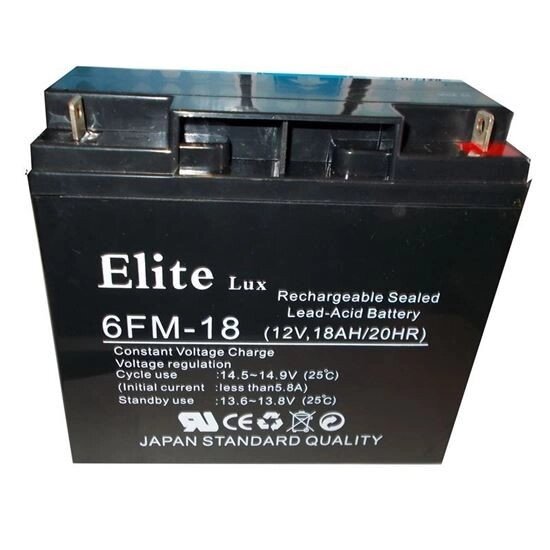 Акумулятор АК - ELITE LUX 12V 18A . dr від компанії Інтернет магазин "Megamaks" - фото 1