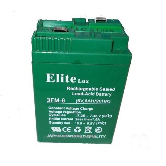 Акумулятор свинцево-кислотний ELITE 6V / 6AH від компанії Інтернет магазин "Megamaks" - фото 1