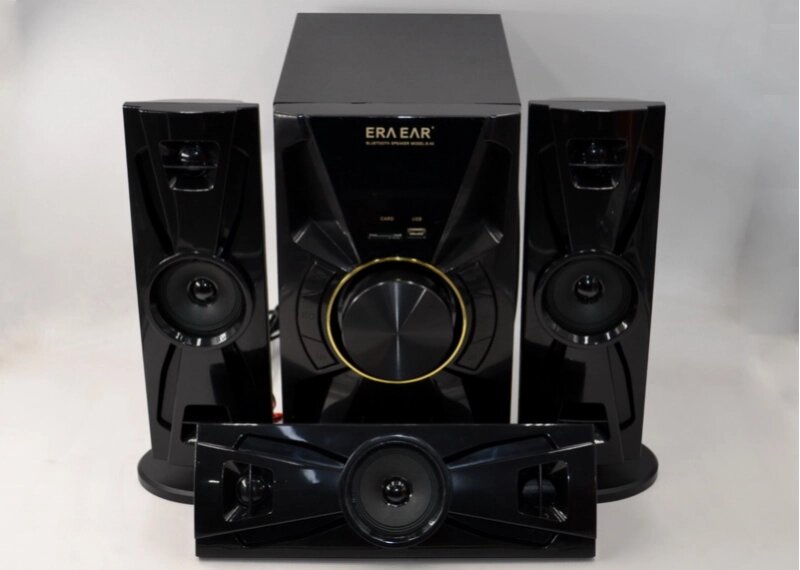 Акустична система 3.1 Era Ear E-43 (60 Вт) музичні колонки чорний колір від компанії Інтернет магазин "Megamaks" - фото 1