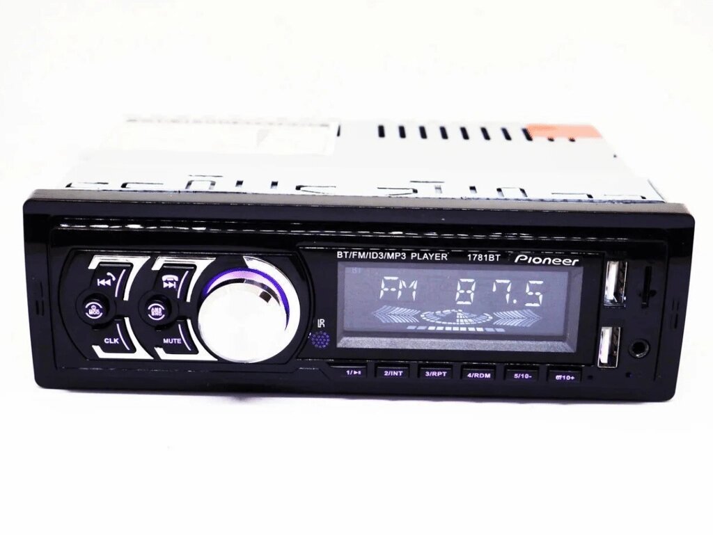 Автомагнітола 1DIN MP3 1781BT 1USB 2USB-зарядка bluetooth від компанії Інтернет магазин "Megamaks" - фото 1