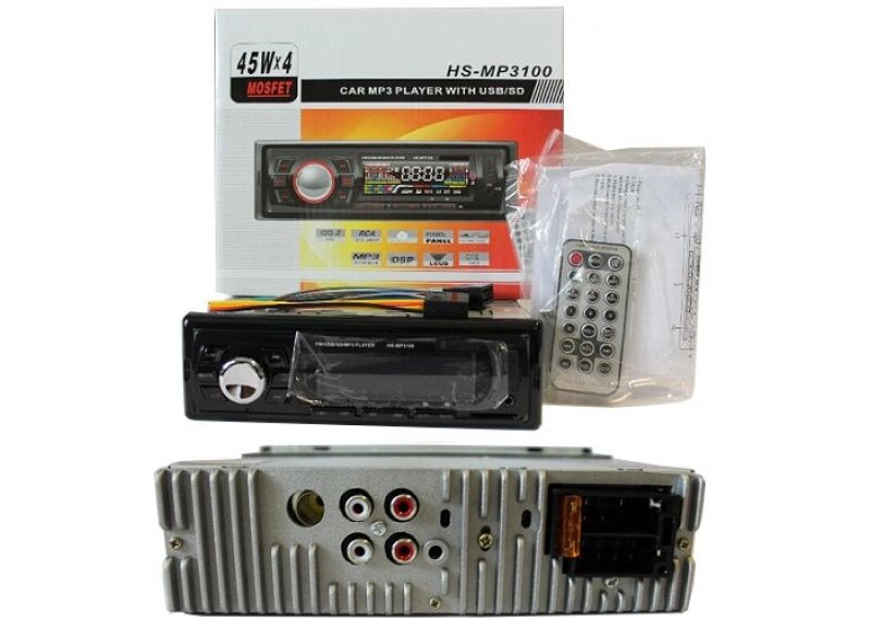 Автомагнітола Mp3 HS-MP3100 c FM-тюнером МР3 і WMA магнітола стандартна 1 дин від компанії Інтернет магазин "Megamaks" - фото 1
