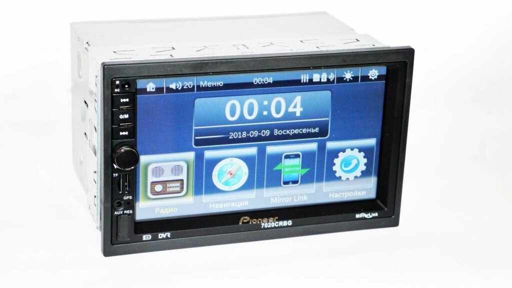 Автомагнітола мультимедійна Pioneer 7020 CRBG з GPS 7 "Екран Bluetooth пульт на кермо від компанії Інтернет магазин "Megamaks" - фото 1