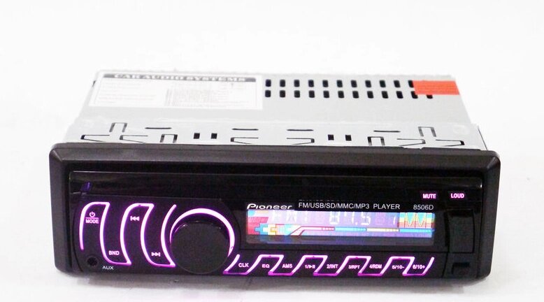 Автомагнітола Pioneer 1DIN MP3-8506D RGB з RGB підсвічуванням від компанії Інтернет магазин "Megamaks" - фото 1