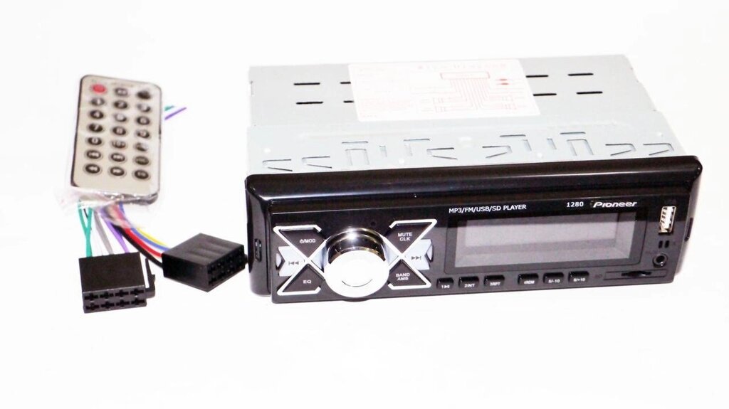Автомагнітола універсальна Pioneer 1280 ISO - MP3 + FM + USB від компанії Інтернет магазин "Megamaks" - фото 1