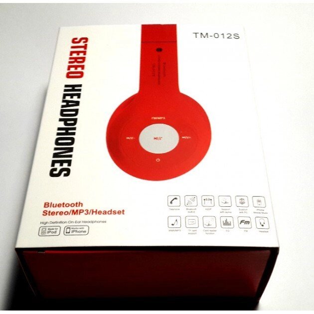 Бездротові Bluetooth навушники TM-012S стерео гарнітура від компанії Інтернет магазин "Megamaks" - фото 1