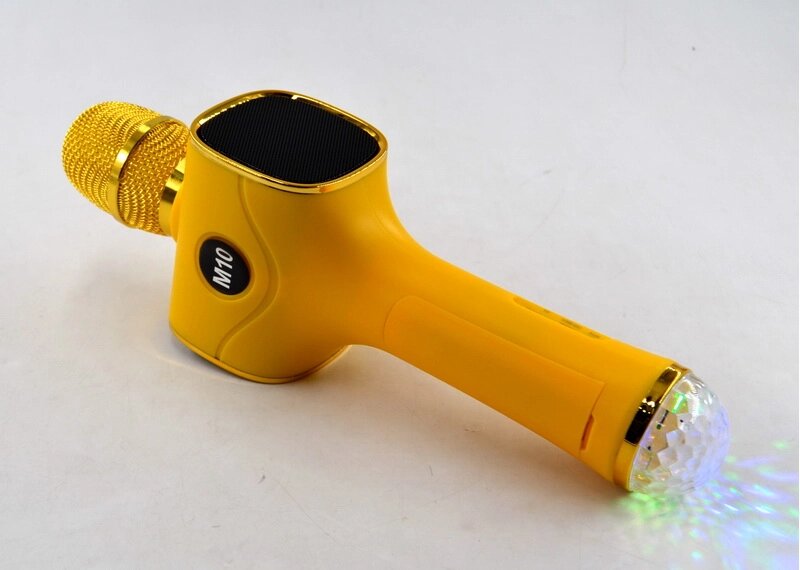 Бездротовий ручний M10 караоке мікрофон з яскравою LED підсвічуванням від компанії Інтернет магазин "Megamaks" - фото 1