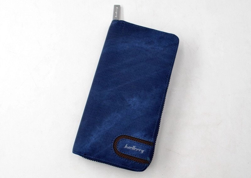 Чоловіче портмоне Baellerry Denim S1514 синій гаманець містке портмоне від компанії Інтернет магазин "Megamaks" - фото 1