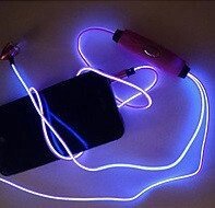 Cветящіеся, LED навушники про Фіолетовий від компанії Інтернет магазин "Megamaks" - фото 1